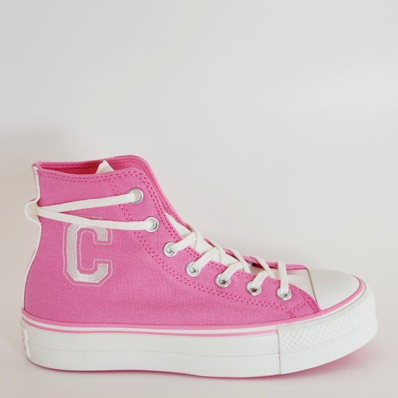 Converse CTAS Lift Retro Varsity Oops Pink Women's Platform Sneakers A07141C NWT - Picture 2 of 6